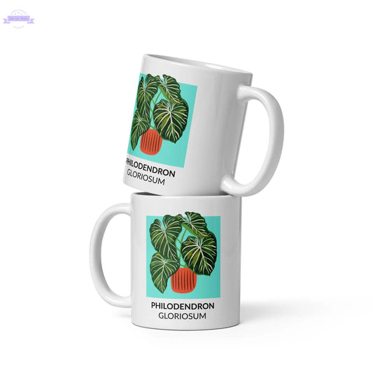 Philodendron gloriosum - Ceramic Mug Inspired Botanical Design