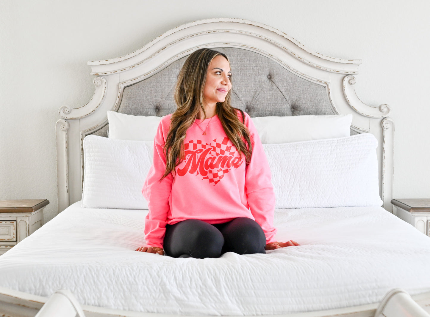 Pink Lemonade Checkered Mama Crew