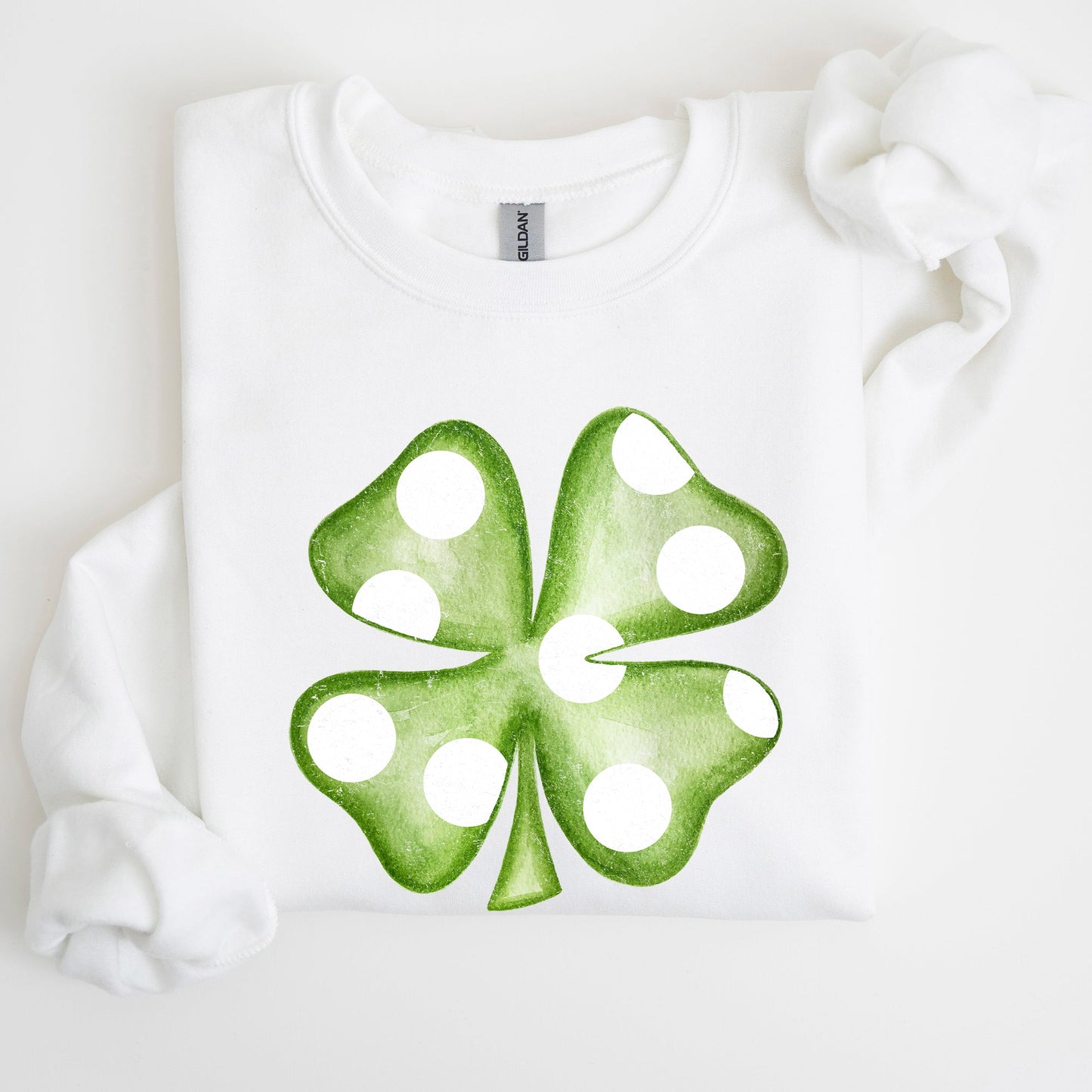 Polka Dot Shamrock, St Patrick's Day Sweatshirt