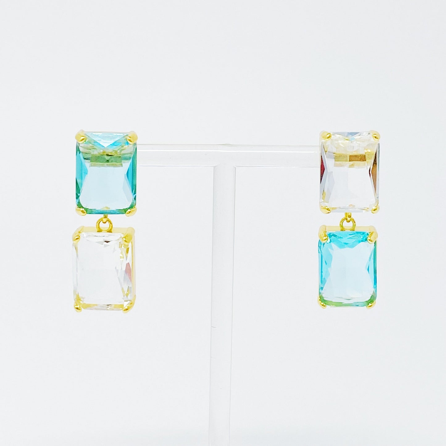 Princess Double Jeweled Earrings - Aaria Tees