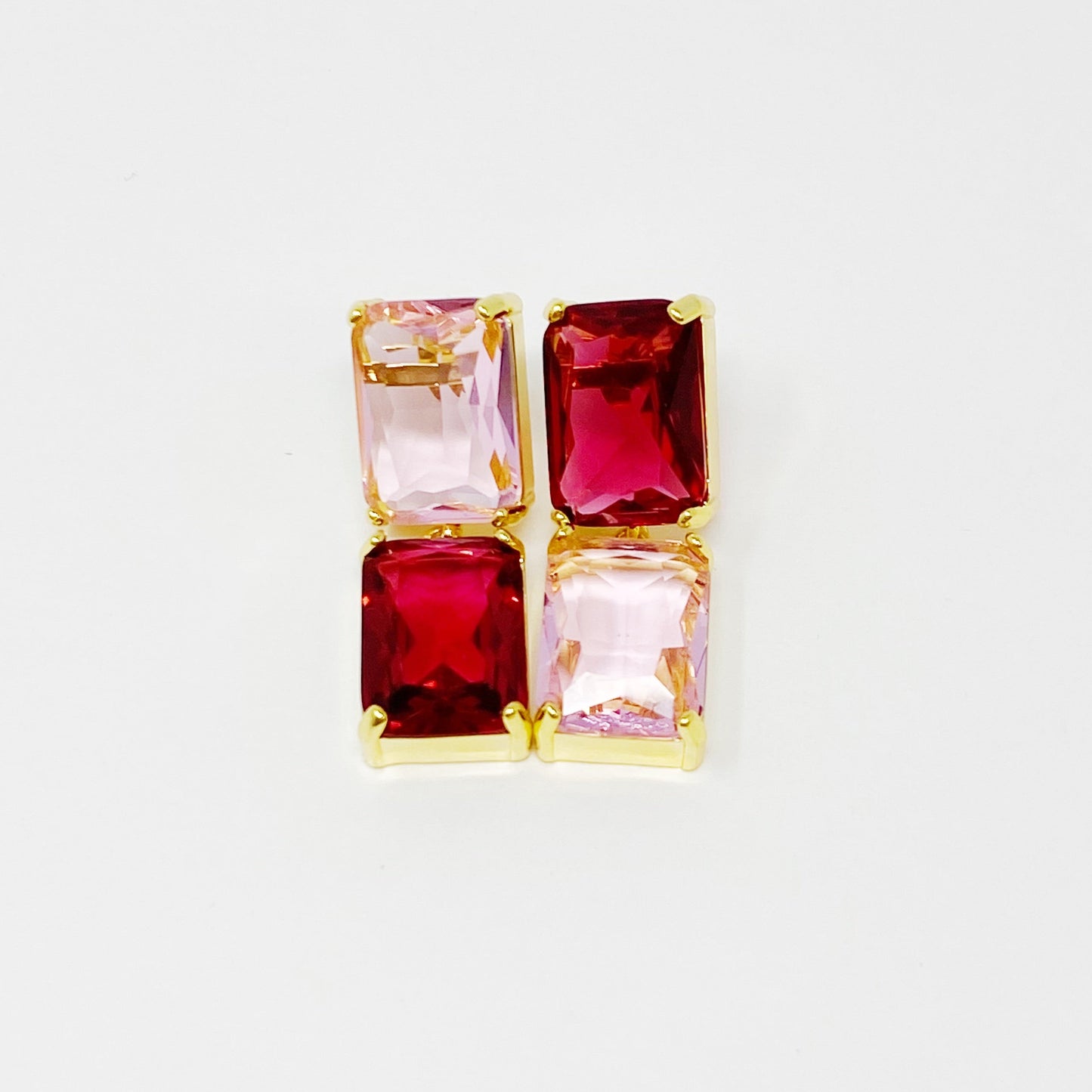Princess Double Jeweled Earrings - Aaria Tees