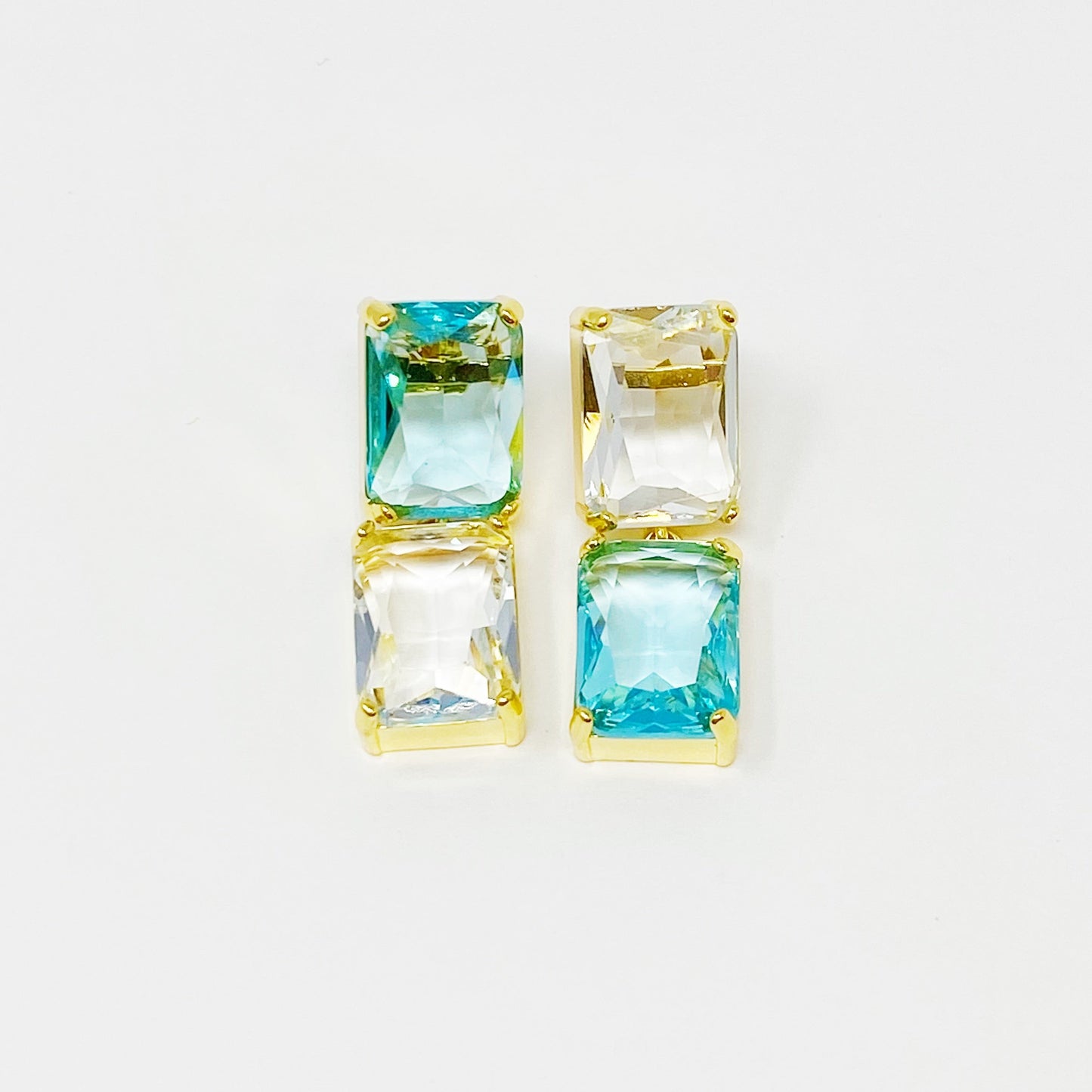 Princess Double Jeweled Earrings - Aaria Tees