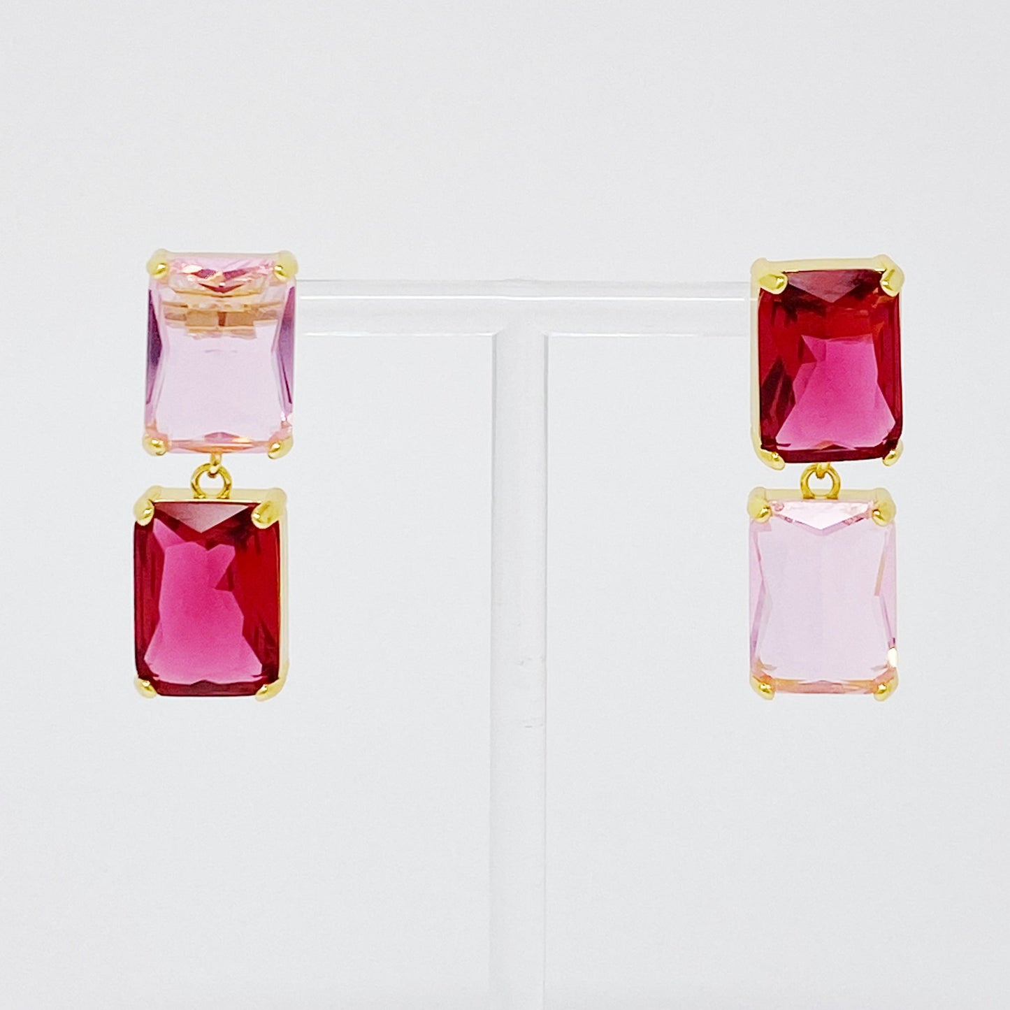 Princess Double Jeweled Earrings - Aaria Tees