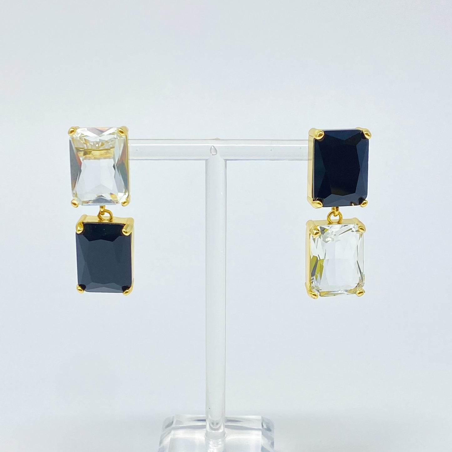 Princess Double Jeweled Earrings - Aaria Tees
