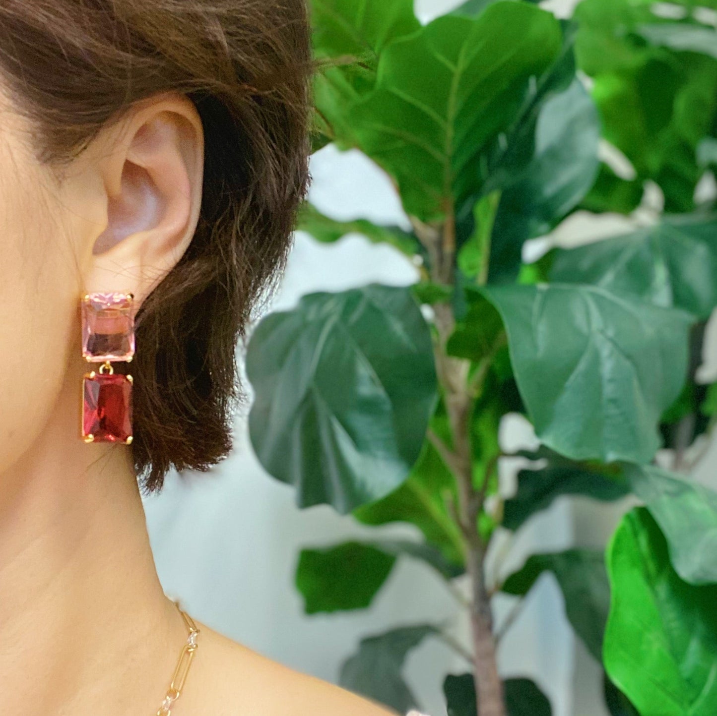 Princess Double Jeweled Earrings - Aaria Tees