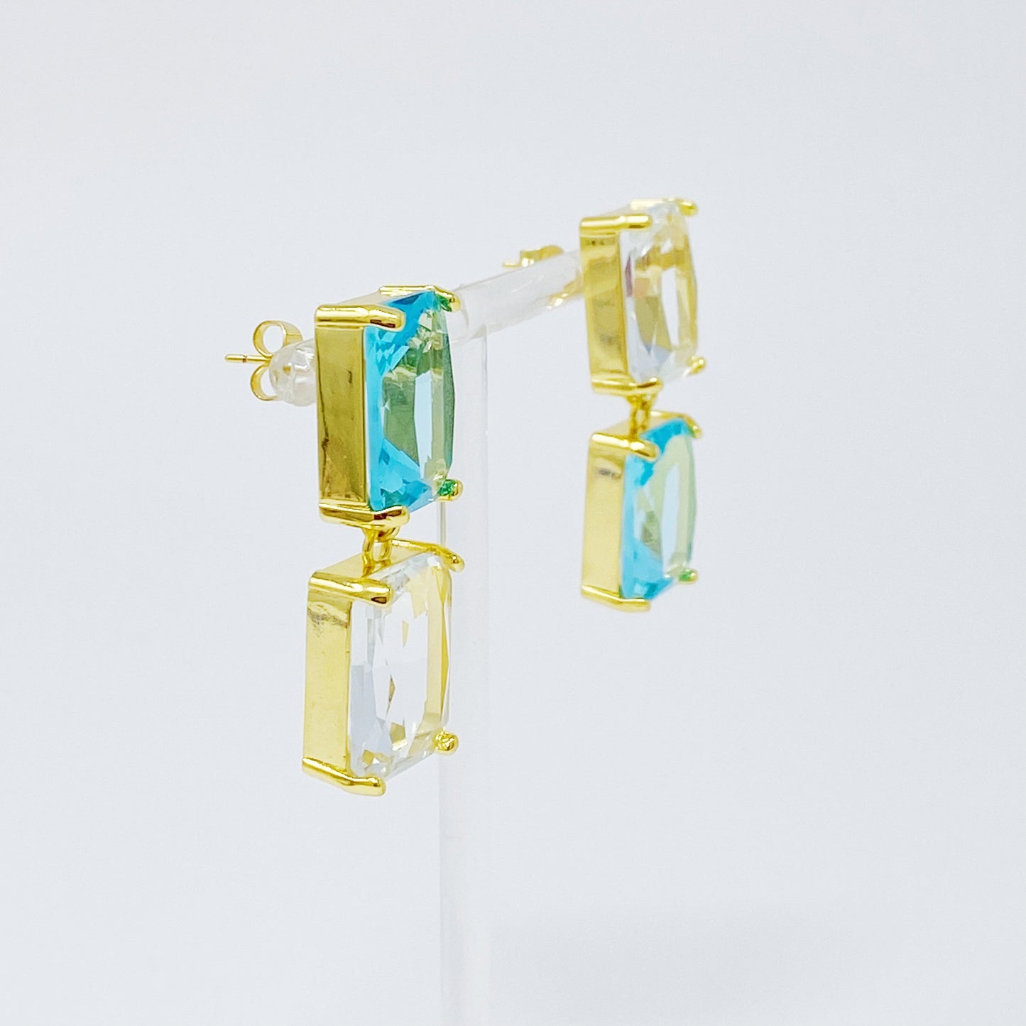 Princess Double Jeweled Earrings - Aaria Tees