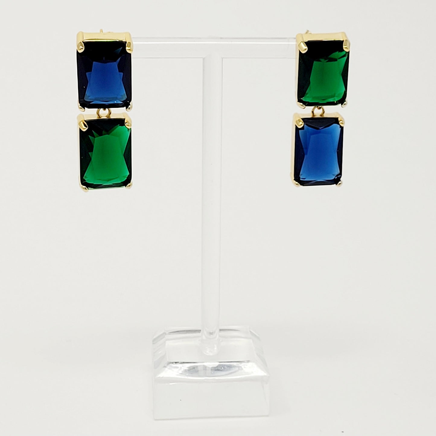 Princess Double Jeweled Earrings - Aaria Tees