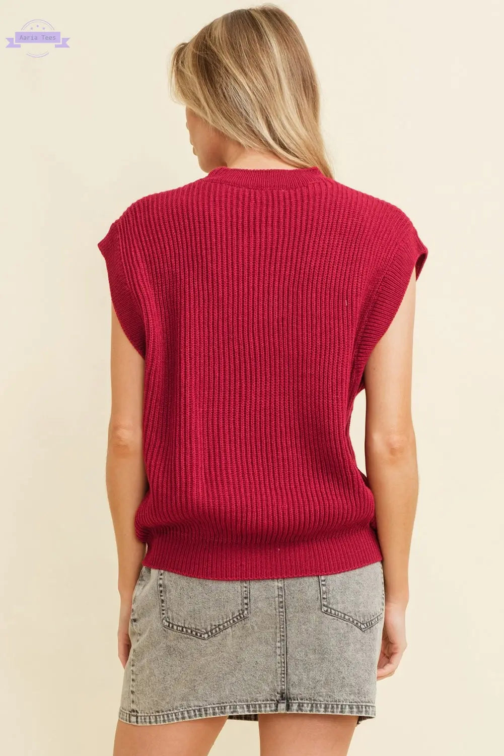 Racing Red Game Day Rugby Football Season Sweater Vest - Aaria Tees
