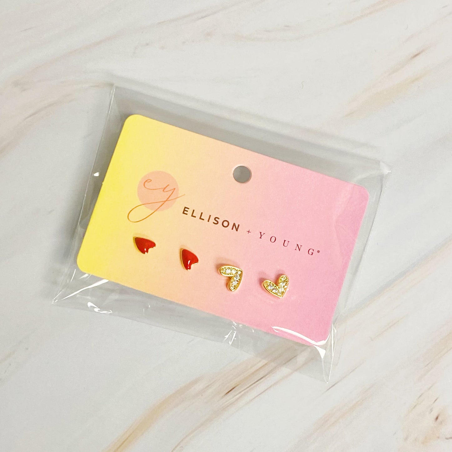 Red Heart Earring Set Of 2. - Aaria Tees