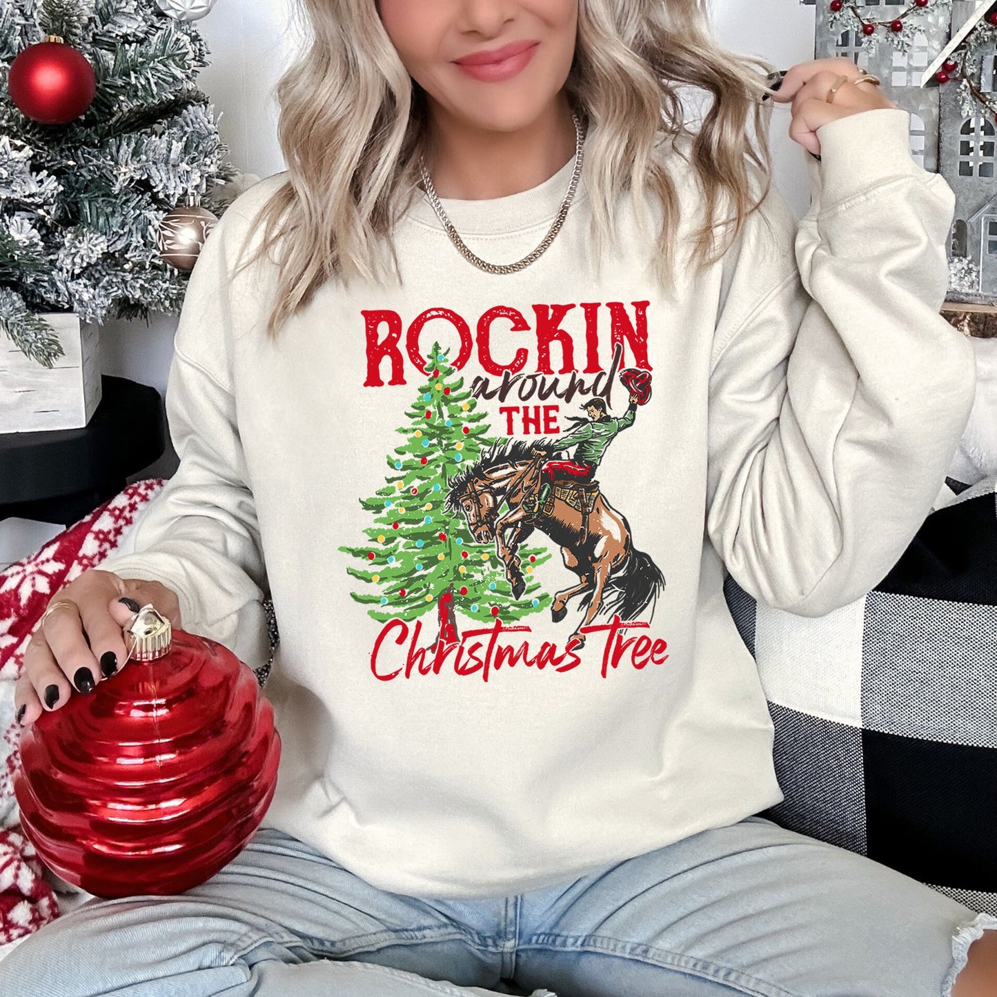 Rocking Around The Christmas Tree, Cowboy Sweatshirt