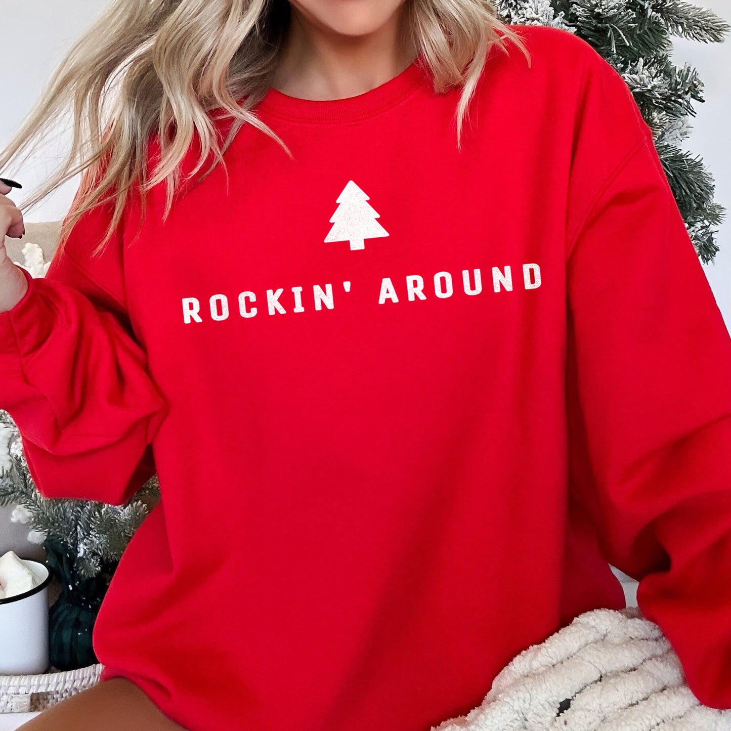 Rocking Around The Christmas Tree Minimalist Sweatshirt