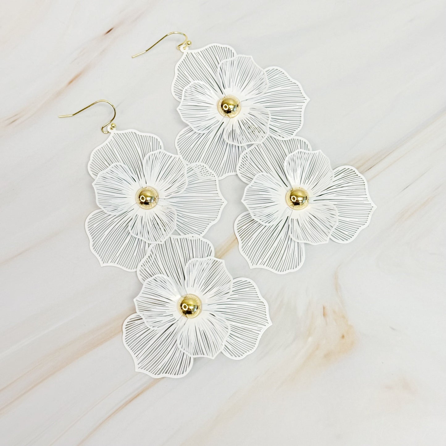 Royal Garden Double Bloom Earrings - Aaria Tees