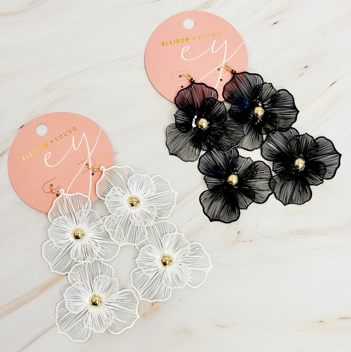 Royal Garden Double Bloom Earrings - Aaria Tees