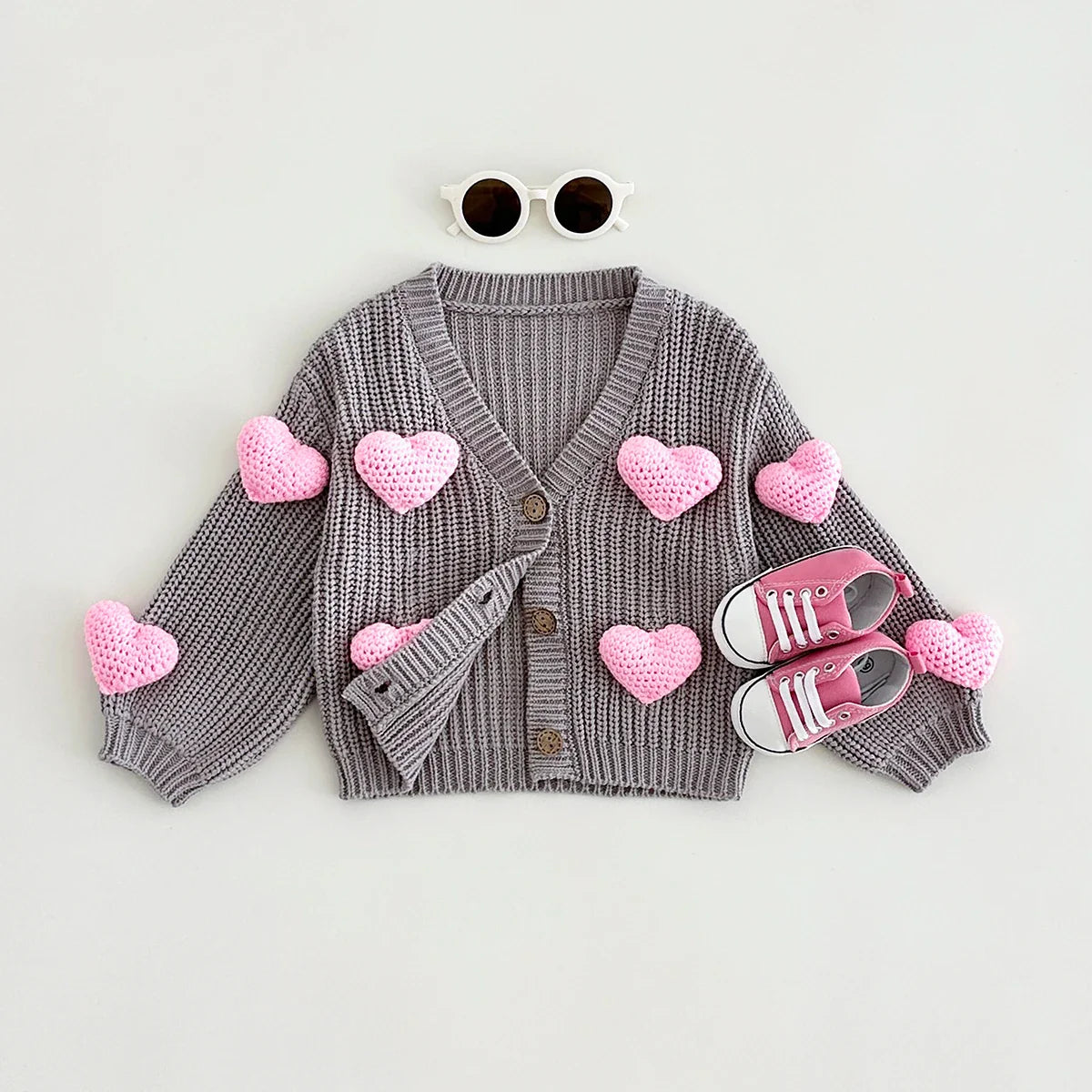 3D Sweetheart Cardigan Sweater