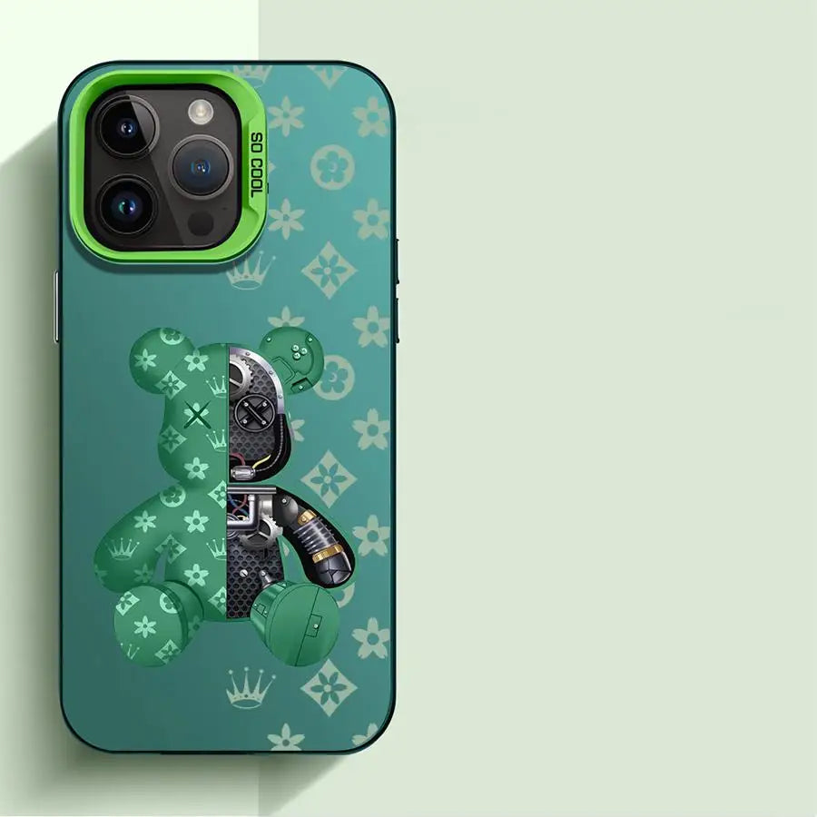 Fashion Cute R-Robert Bear Phone Case For iPhone