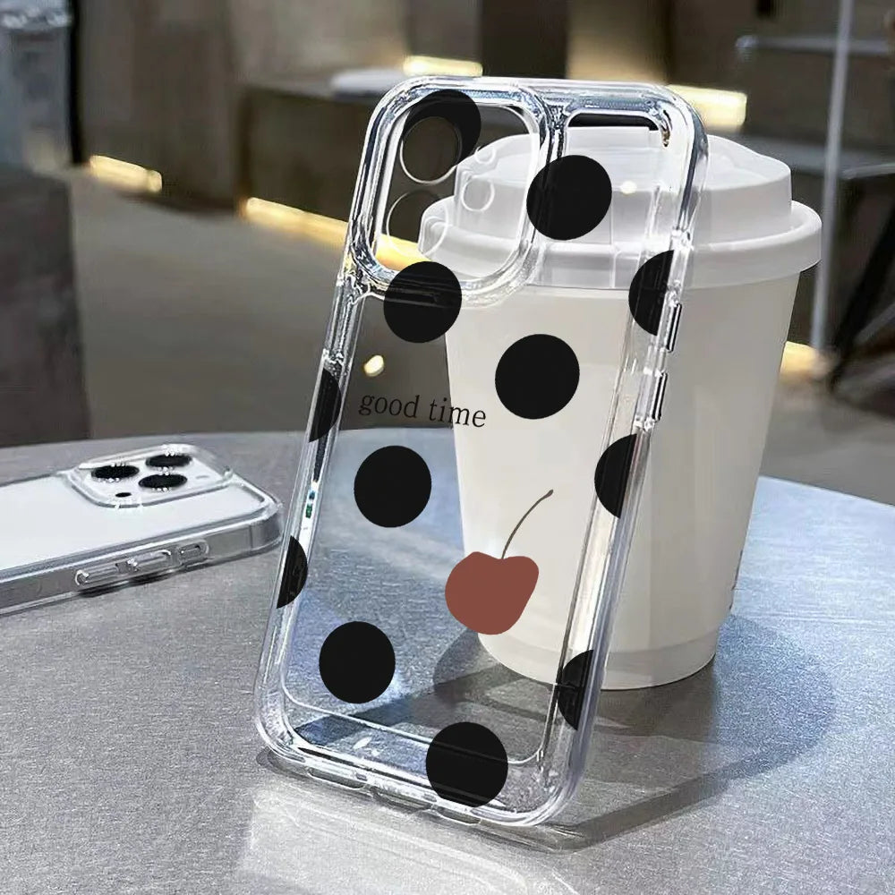 Heart Graphic Soft Silicone Bumper Phone Case