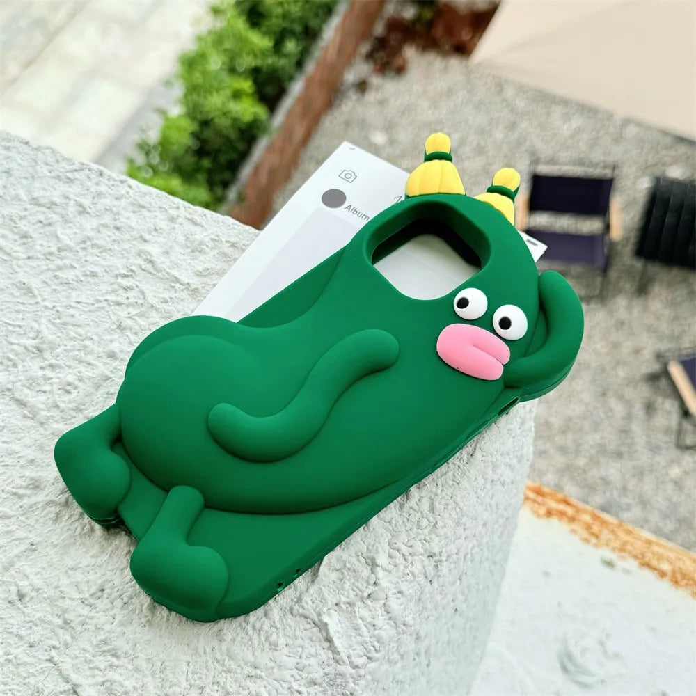 Funny 3D Cartoon Cucumber Elf Phone Case