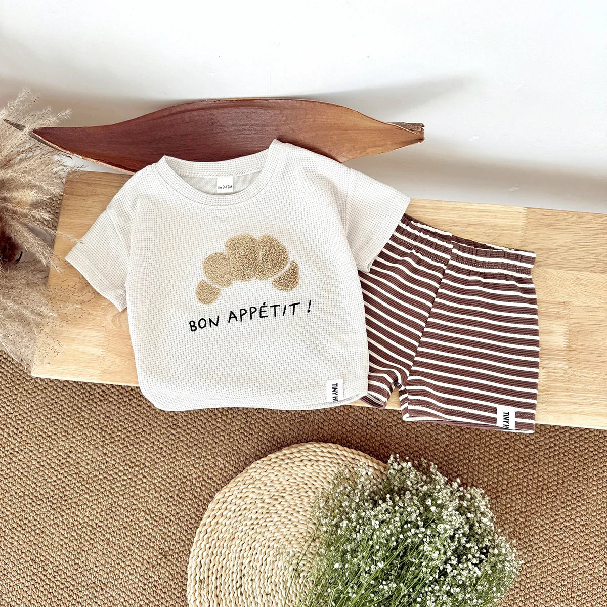 Boys Waffle T-shirts Shorts Set