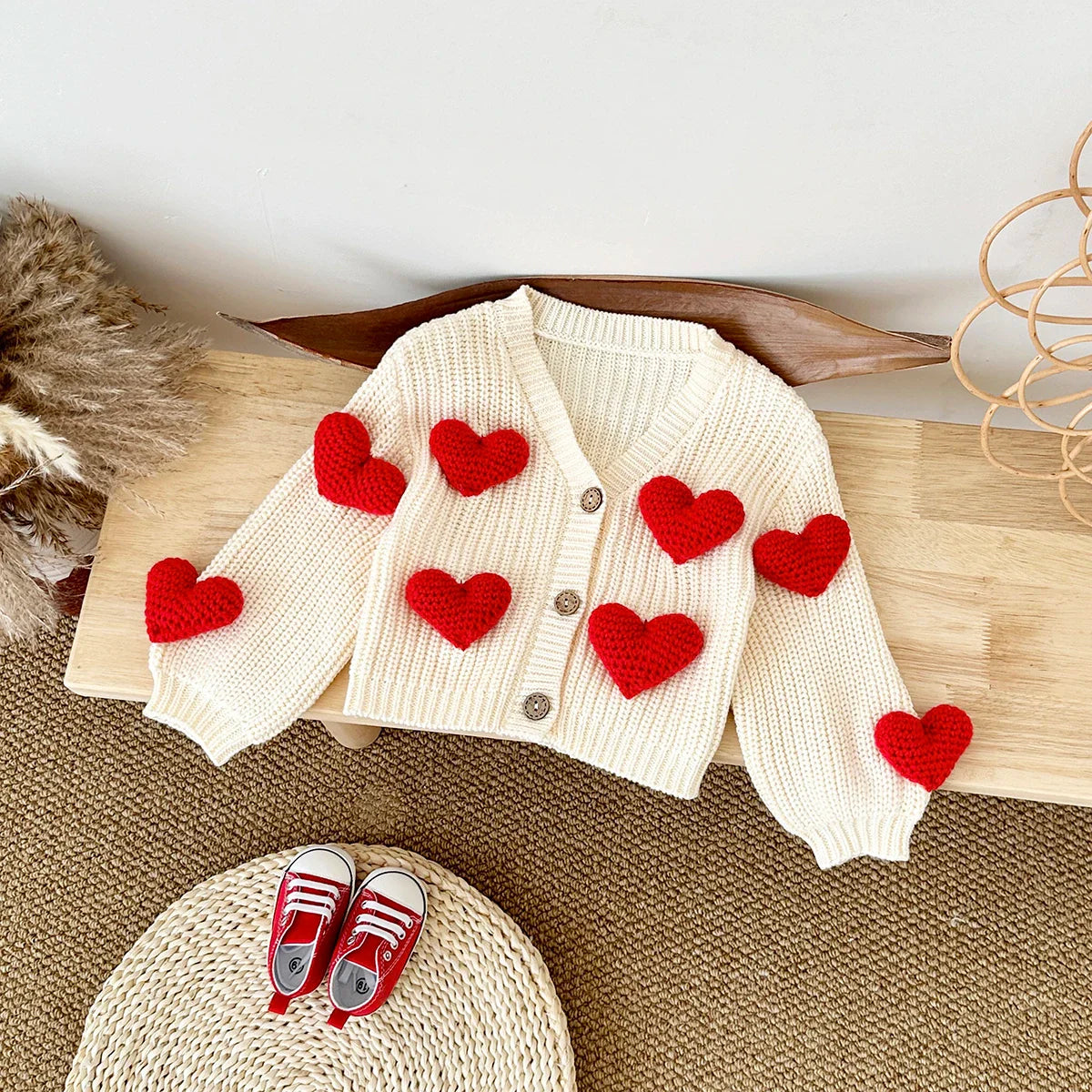 3D Sweetheart Cardigan Sweater