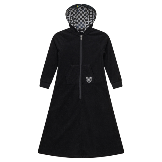 Checkered Heart Applique Terry Robe