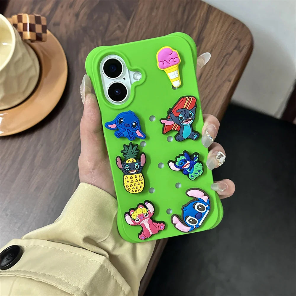 Crocs Charms Cute DIY Holes Silicone Soft Phone Case