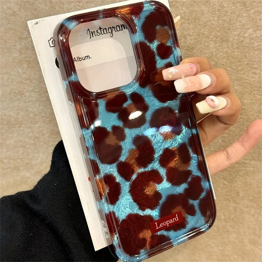 Simple Fashion Smudge Leopard Print Soft Phone Case For iPhone