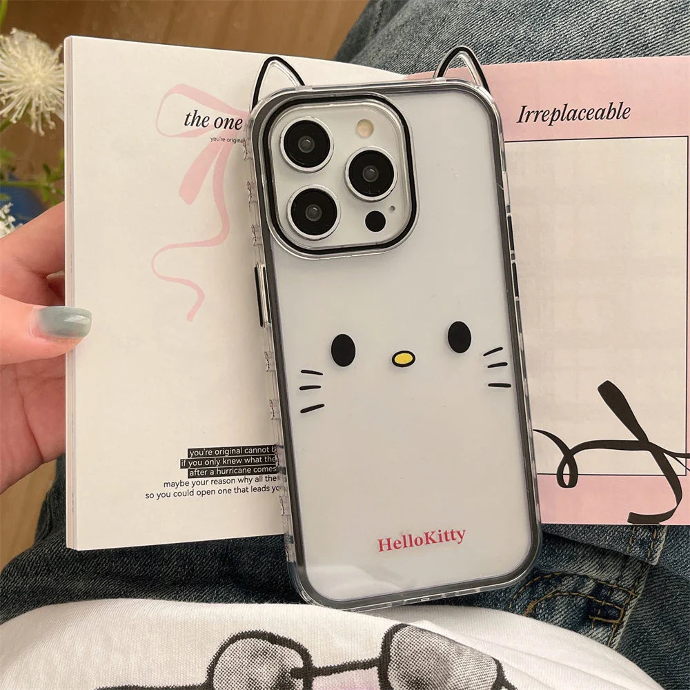 Cute Cat Ears Simple Lovely Hello Kitty Phone Case