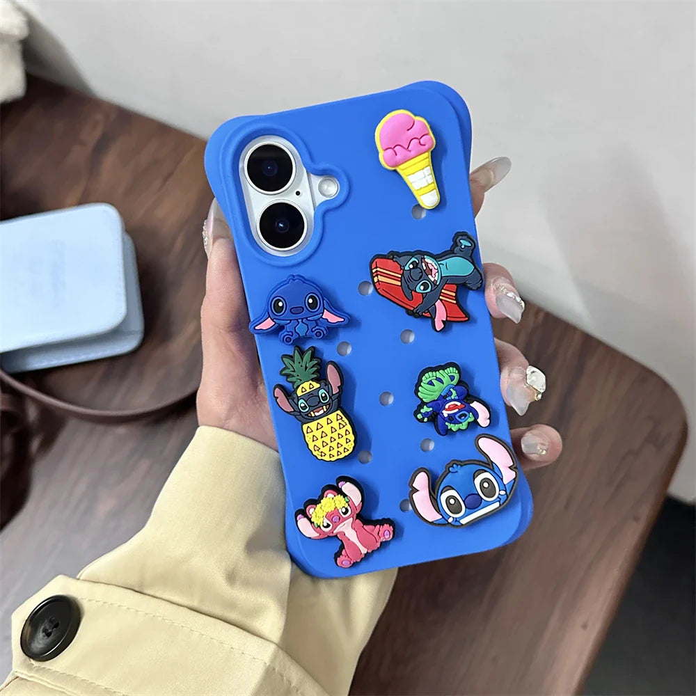 Crocs Charms Cute DIY Holes Silicone Soft Phone Case