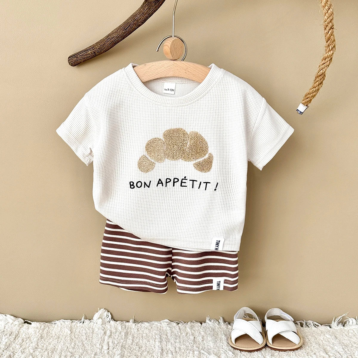 Boys Waffle T-shirts Shorts Set