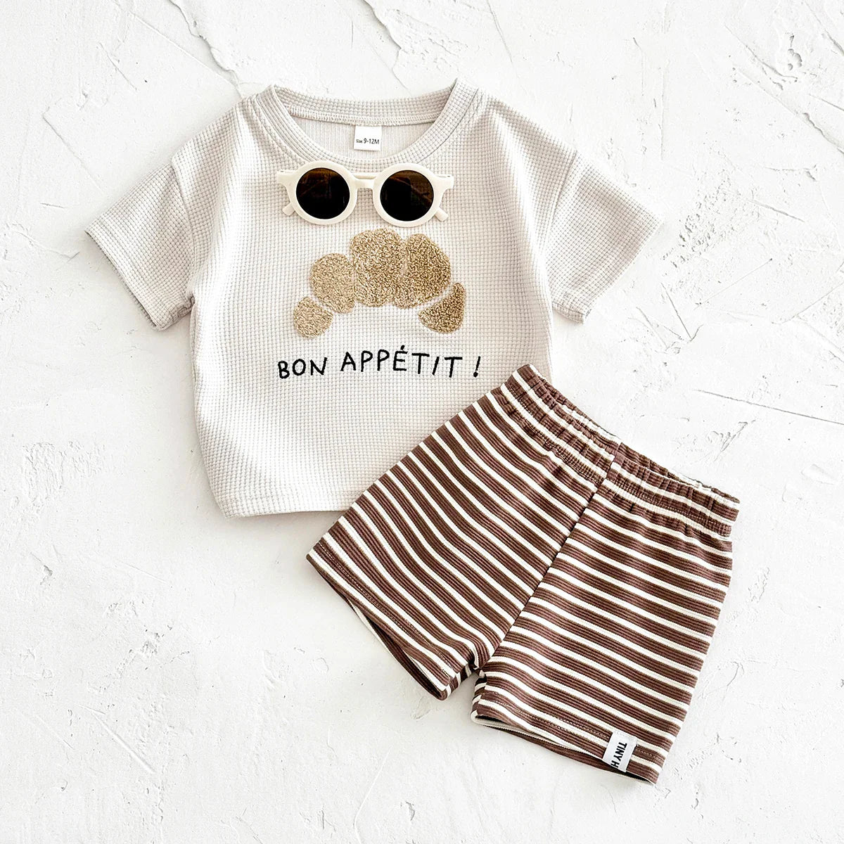 Boys Waffle T-shirts Shorts Set