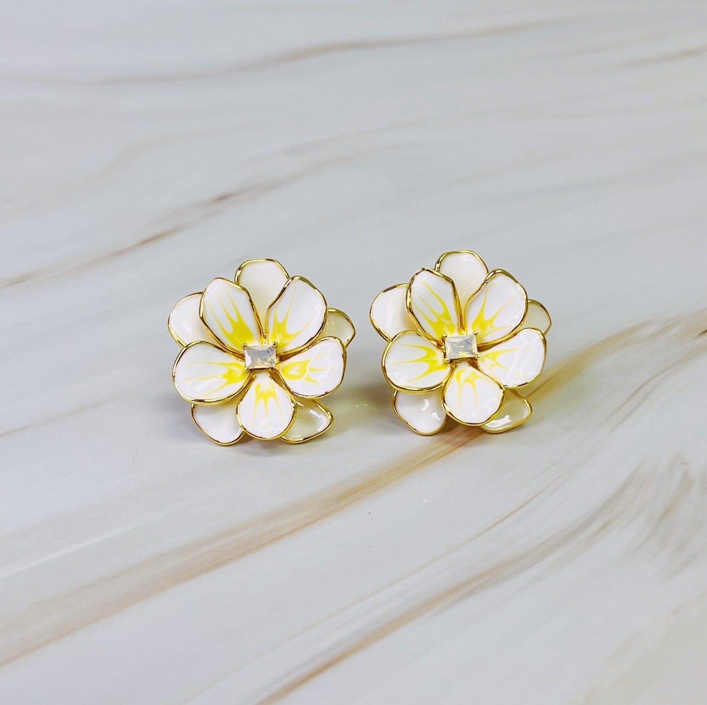 Scarlett Art Of Flower Earrings - Aaria Tees