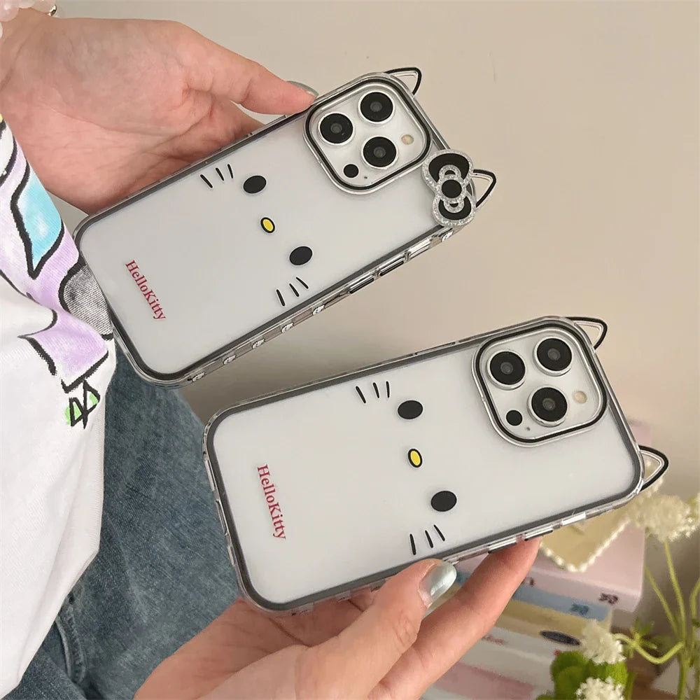 Cute Cat Ears Simple Lovely Hello Kitty Phone Case