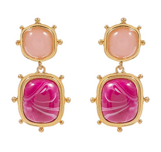 Summer Gem Earrings - 2 Layer