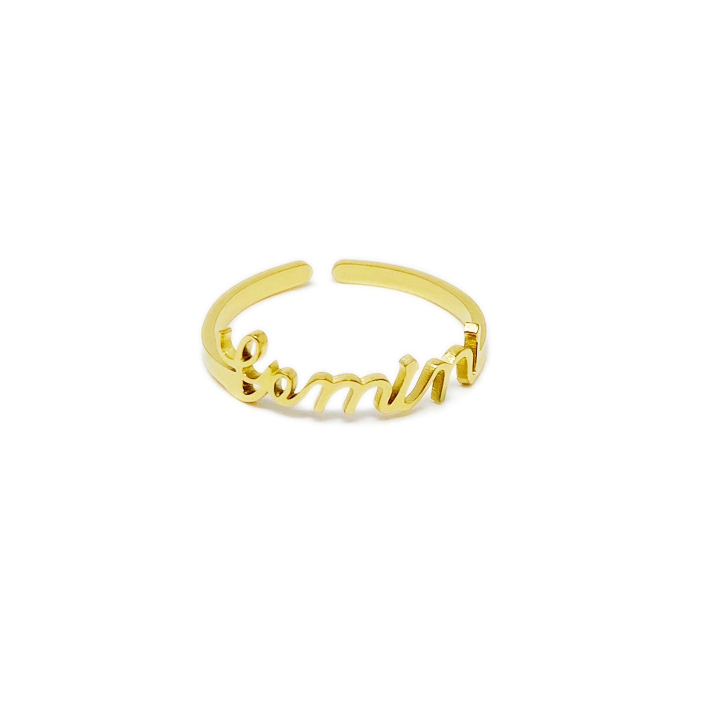 Scripted Zodiac Ring - Aaria Tees