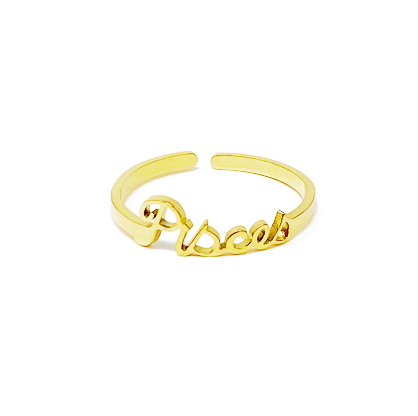 Scripted Zodiac Ring - Aaria Tees