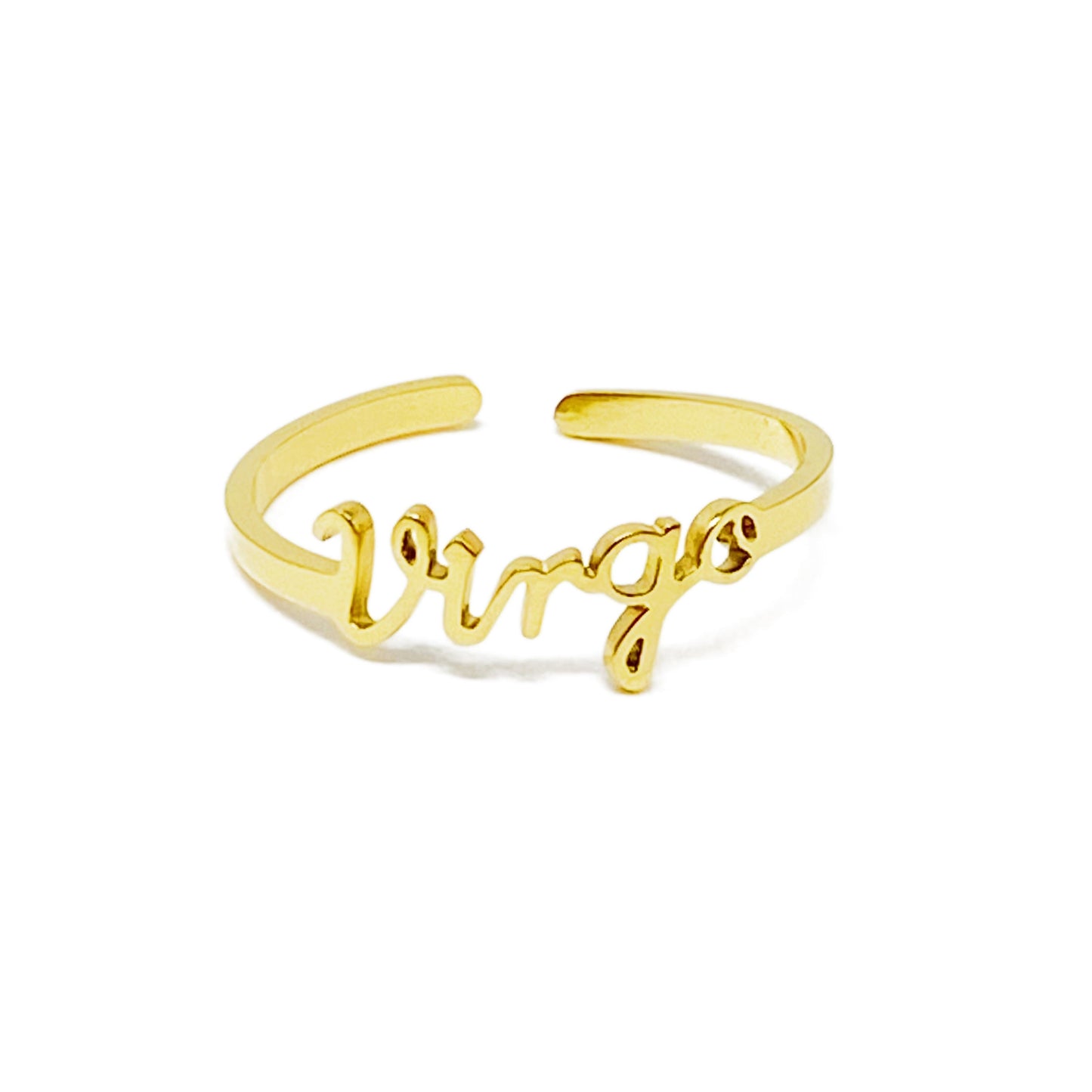 Scripted Zodiac Ring - Aaria Tees