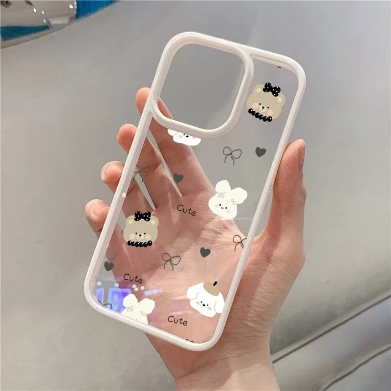 Cute Animals Clear Phone Case
