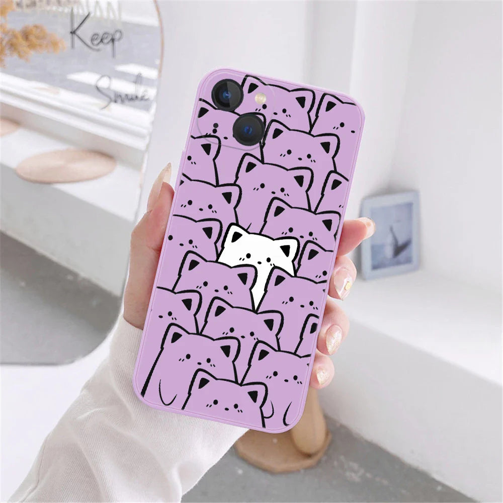 Cute Cartoon Cat Phone Case