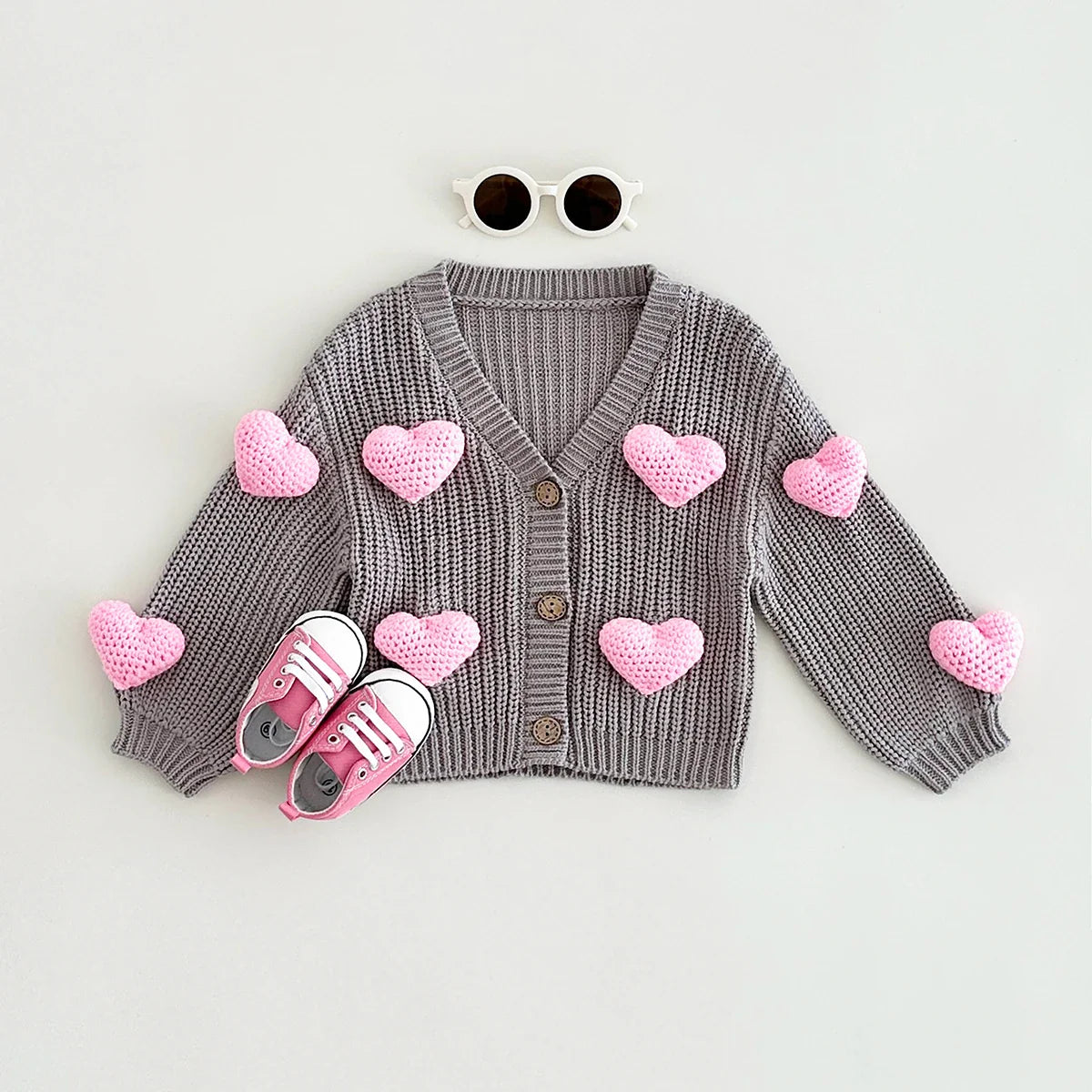 3D Sweetheart Cardigan Sweater