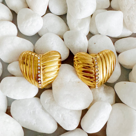 Shine Connects Us Heart Earrings - Aaria Tees