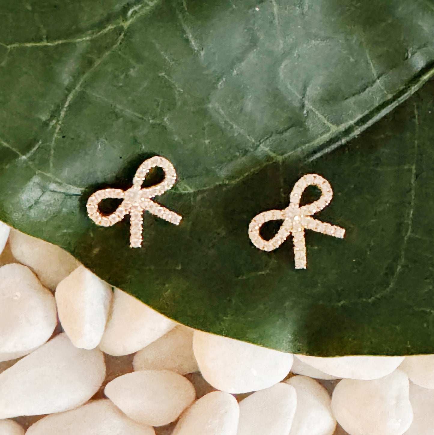 Shine Mini Bow Sterling Silver Earrings - Aaria Tees