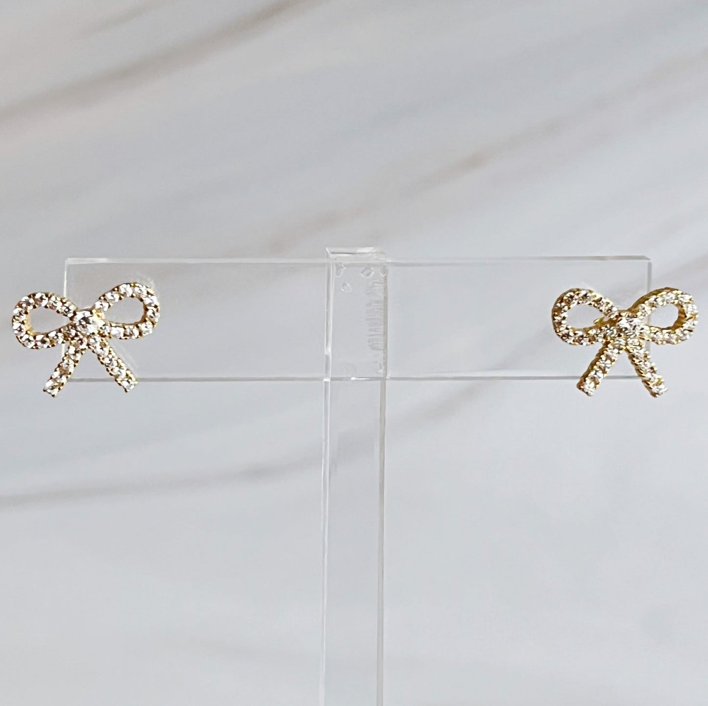 Shine Mini Bow Sterling Silver Earrings - Aaria Tees