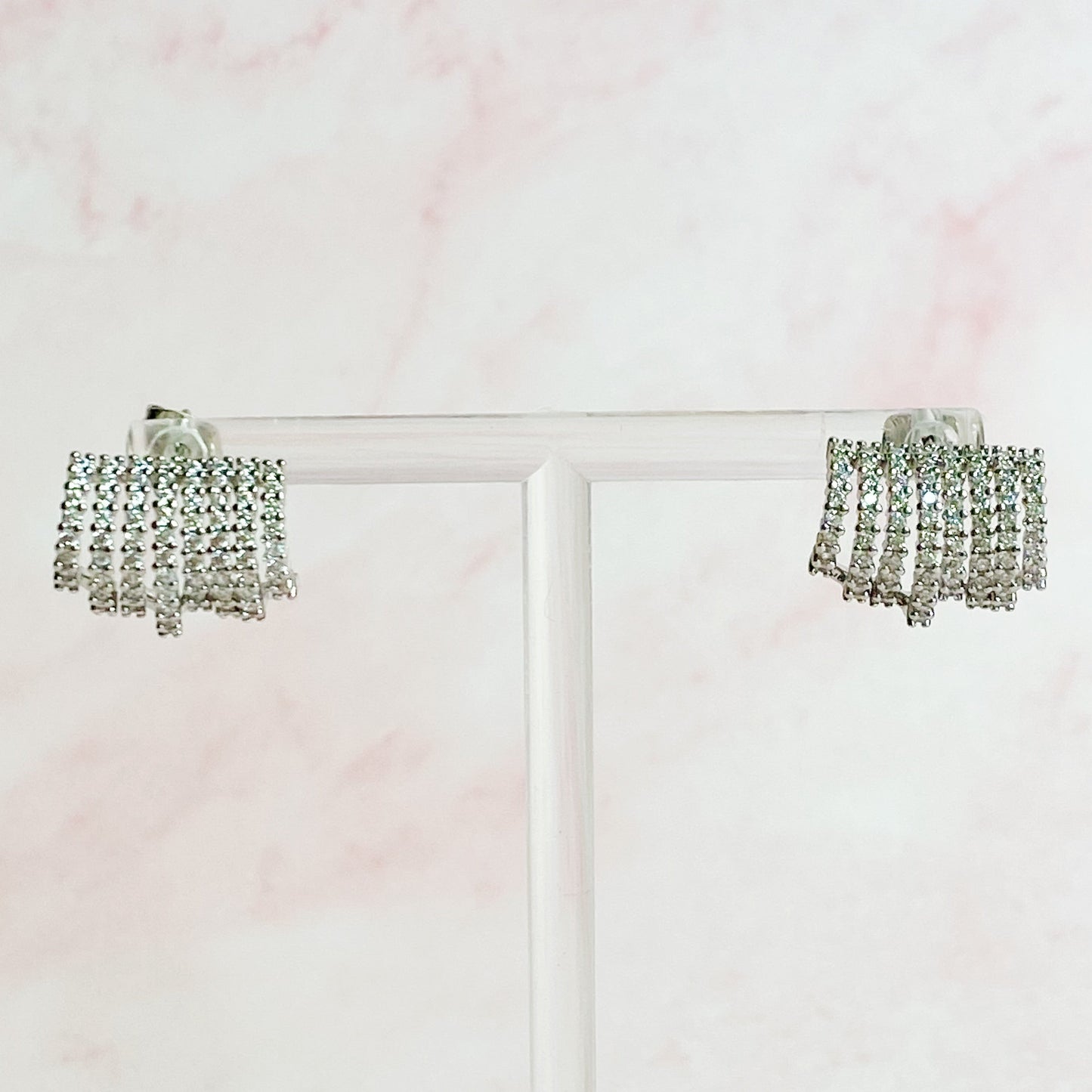 Shines In A Row Half Hoop Earrings - Aaria Tees