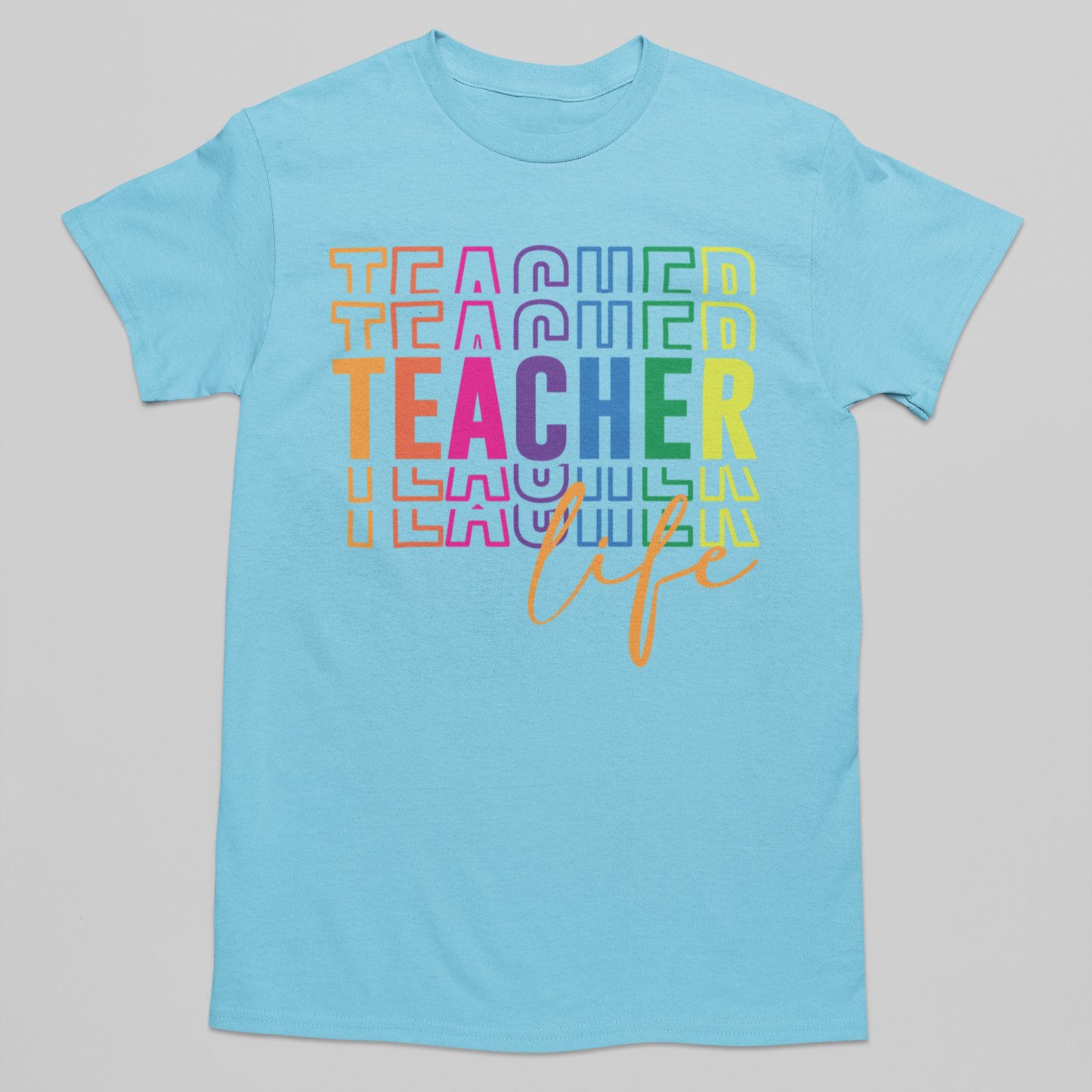 Teacher Life Rainbow Graphic Tee