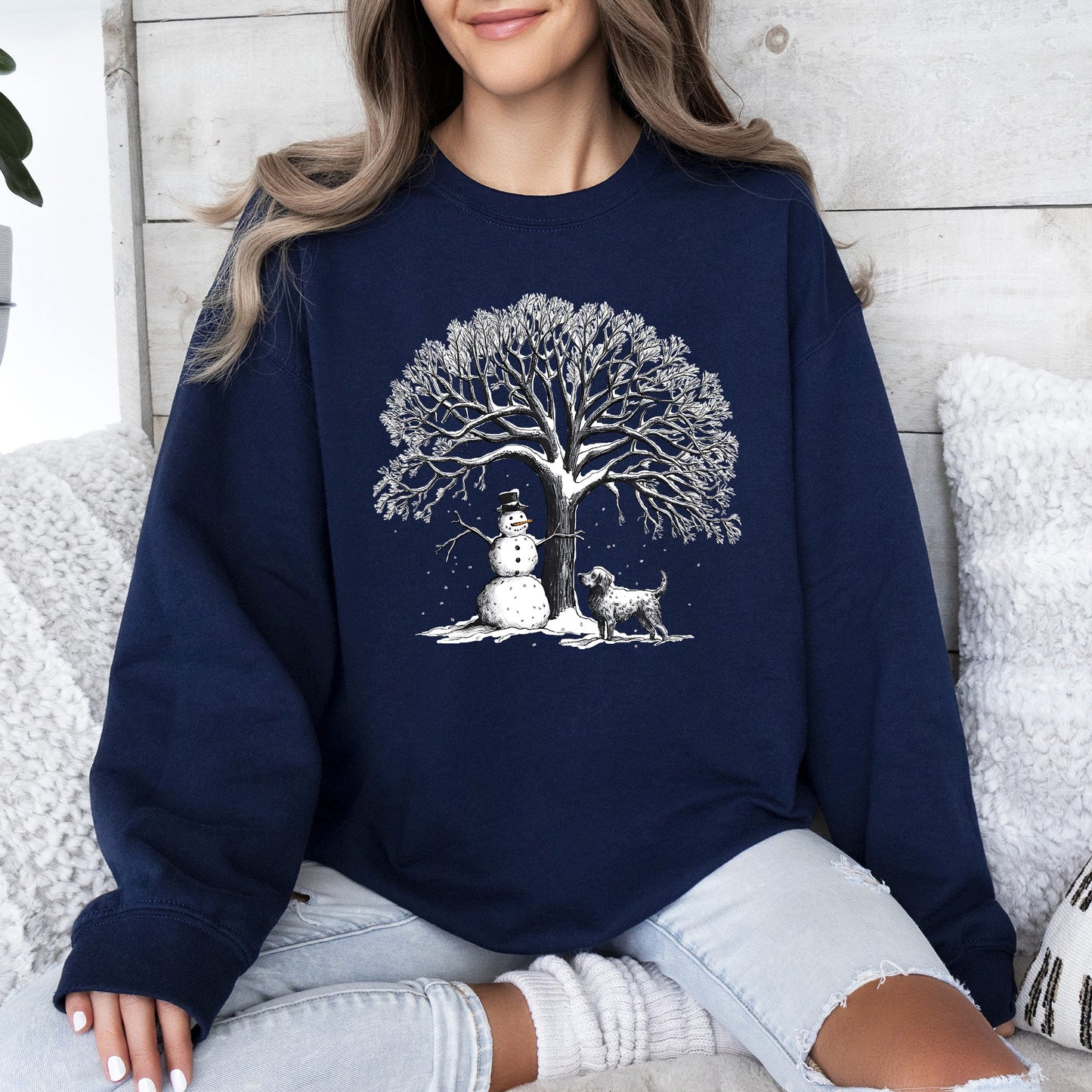 Snowman Dog, Christmas, Snow, Pets Sweatshirt