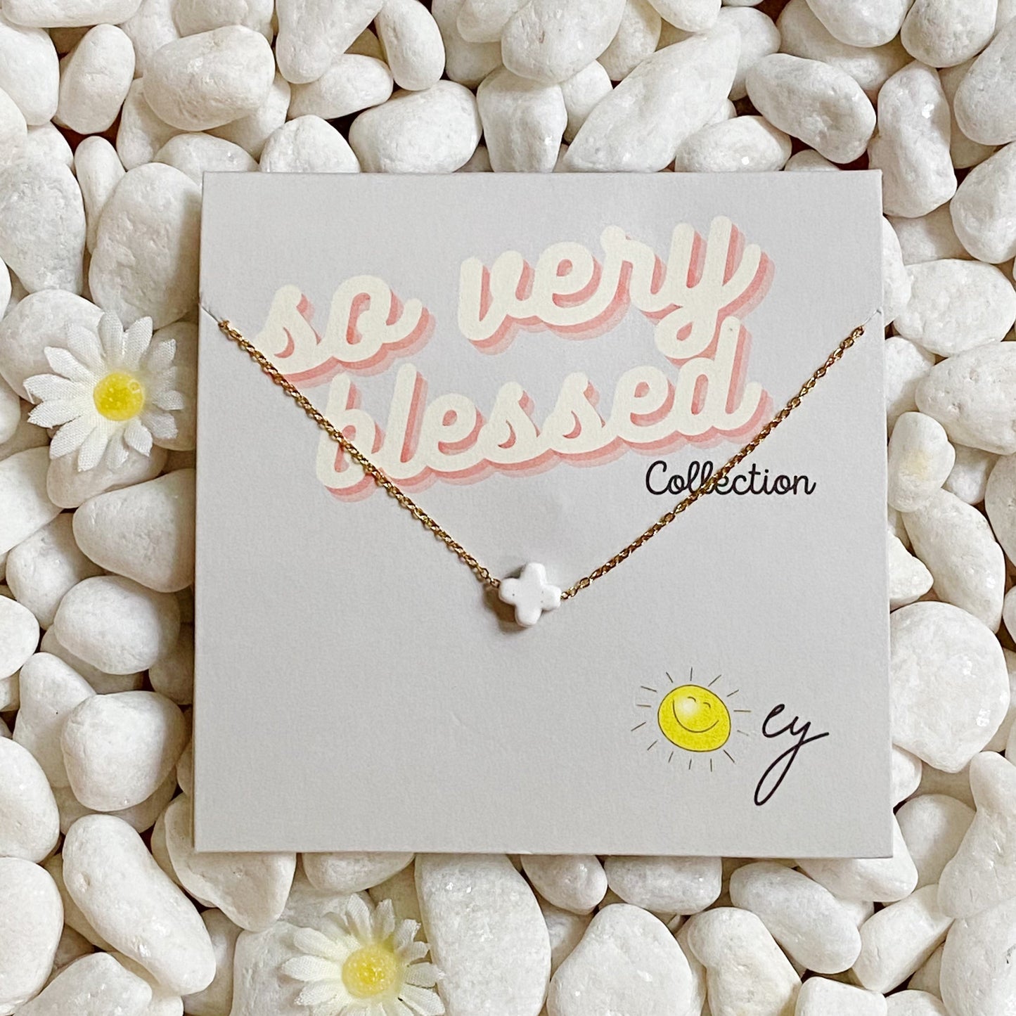 So Very Blessed Cross Necklace - Aaria Tees
