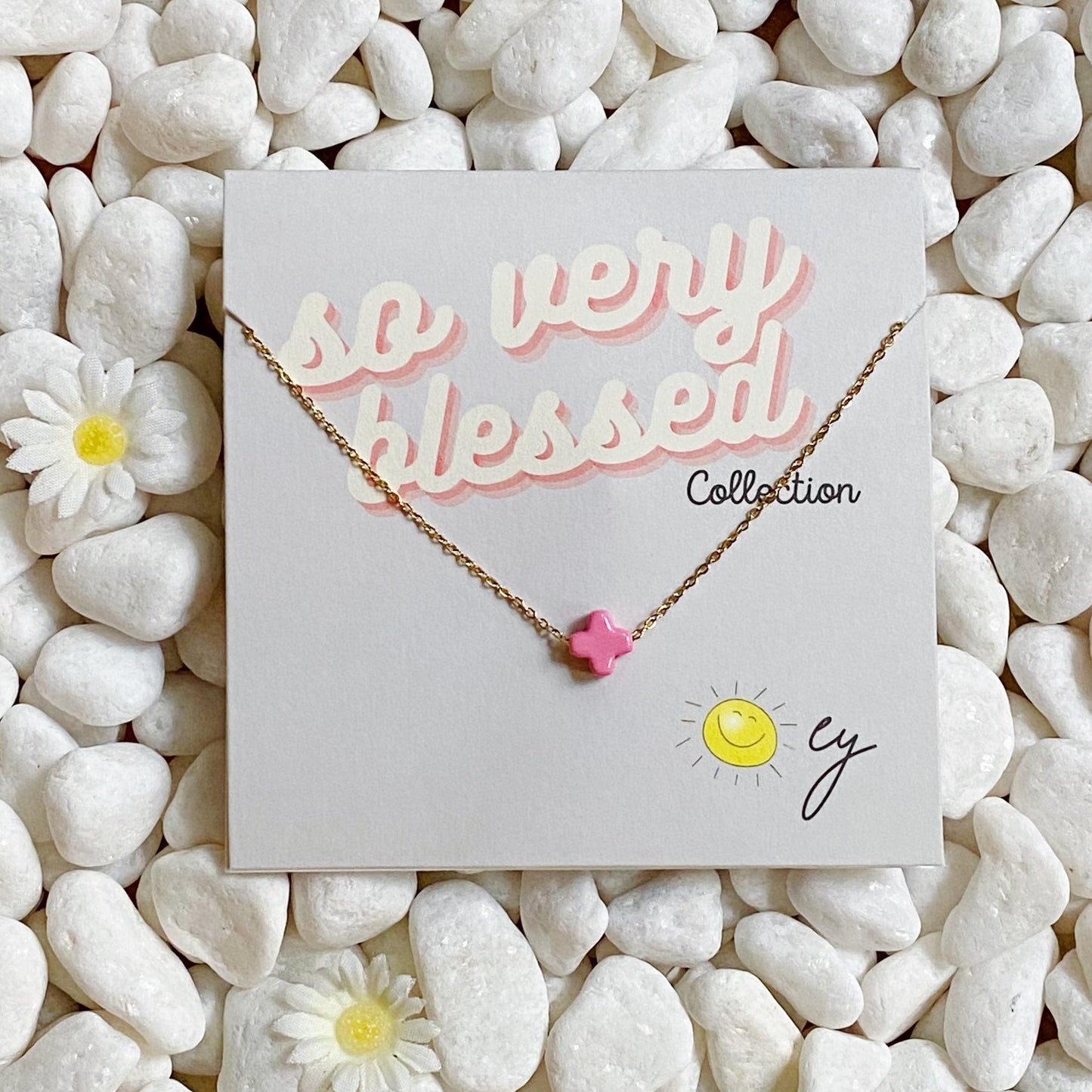 So Very Blessed Cross Necklace - Aaria Tees
