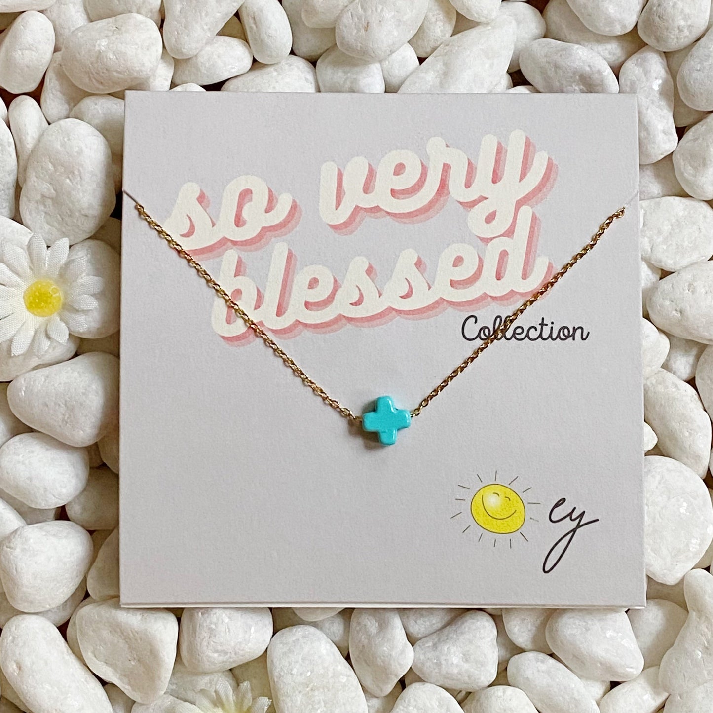 So Very Blessed Cross Necklace - Aaria Tees