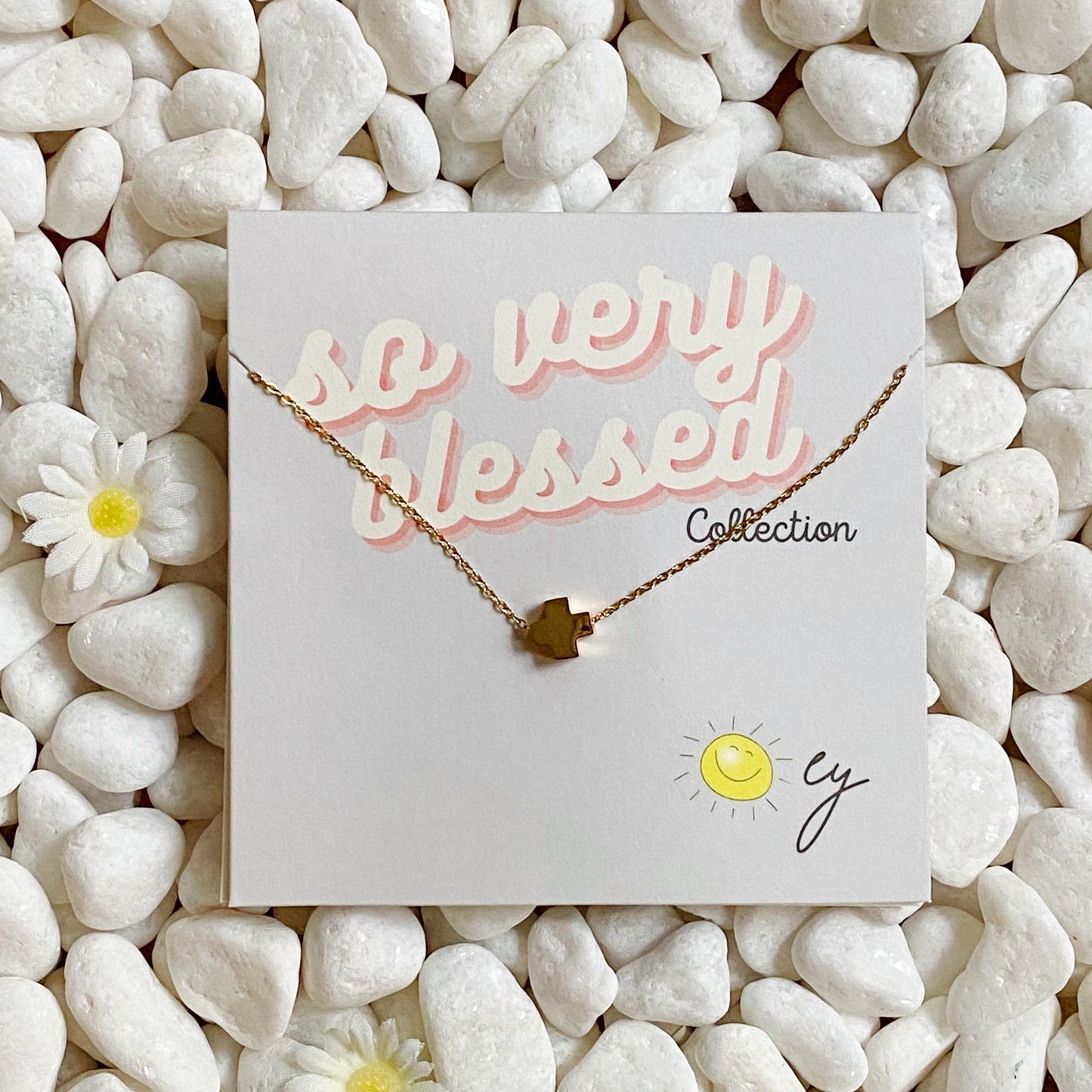 So Very Blessed Cross Necklace - Aaria Tees