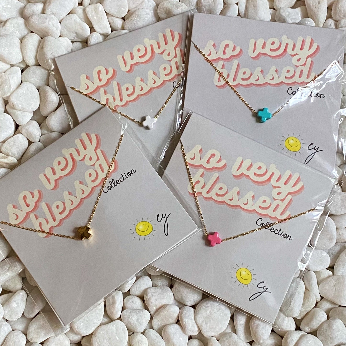 So Very Blessed Cross Necklace - Aaria Tees